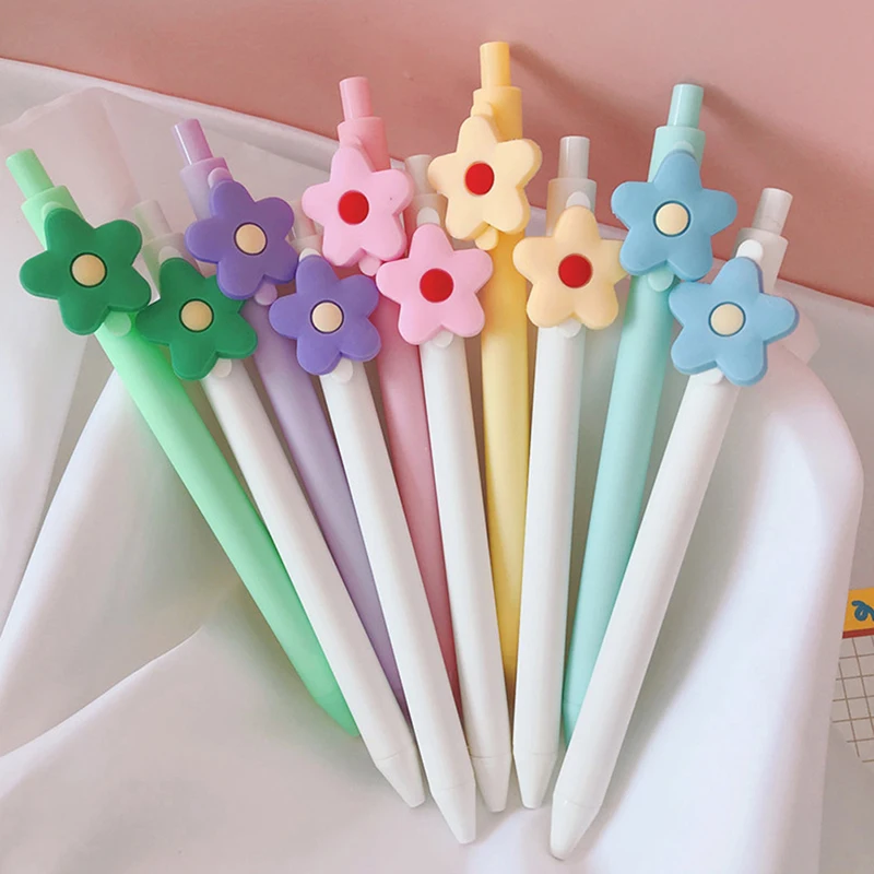 

1PCS 0.5mm Cute Ins Flowers Gel Pen Student Signature Creative Stationery School Supplies