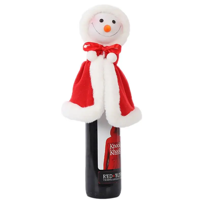 

2021 New Christmas Wine Bottle Cover Toppers Snowman Doll Christmas Decorations For Home Christmas Ornaments 2022 New Year