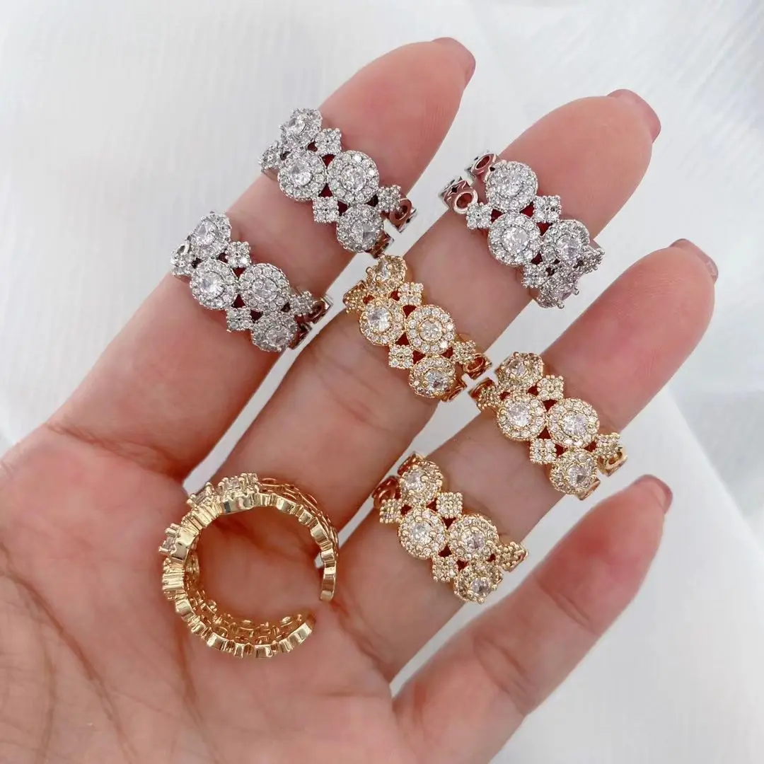 

5 шт. новый дизайн, модные роскошные циркониевые кольца, подвески для женщин, хорошее качество, Свадебные обручальные ювелирные изделия, подарок