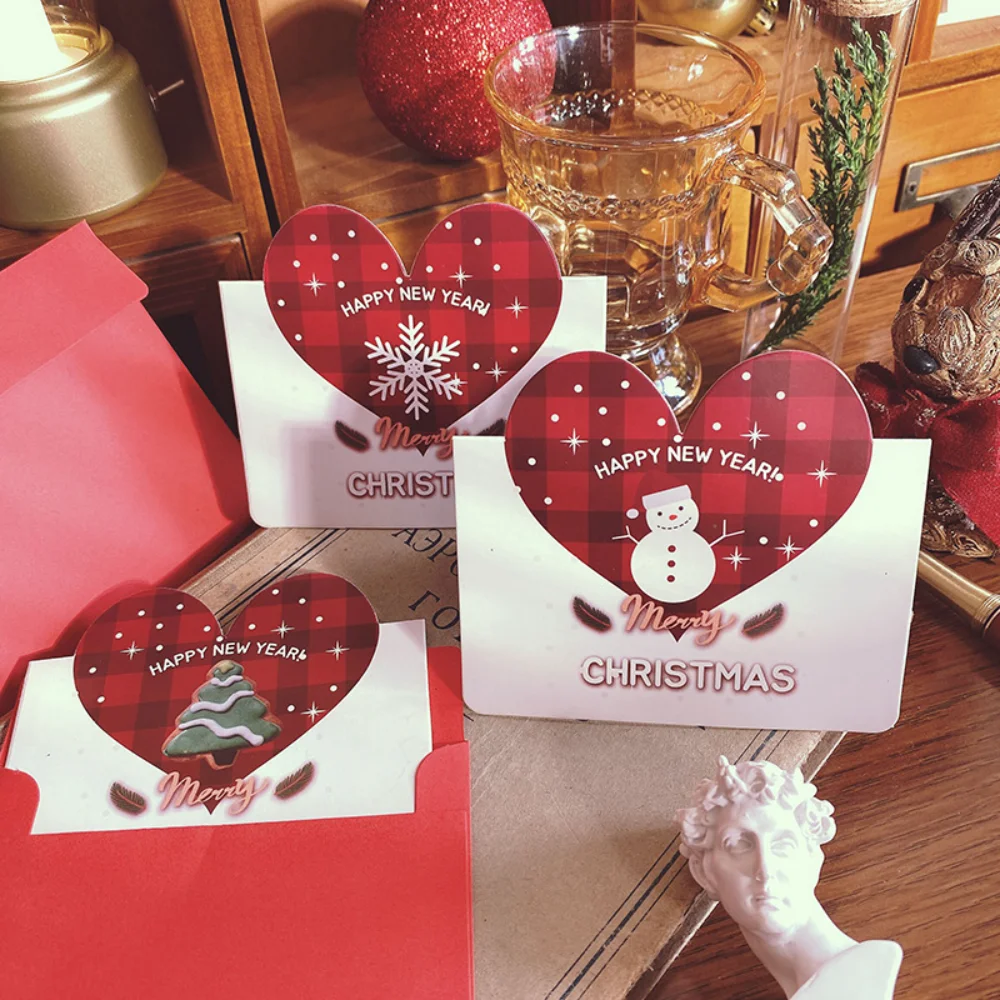 

10Pcs Paper Card Tags Merry Christmas Card Holiday Gift Packaging Decoration for Small Shop Gift DIY Crafts Decoration Card