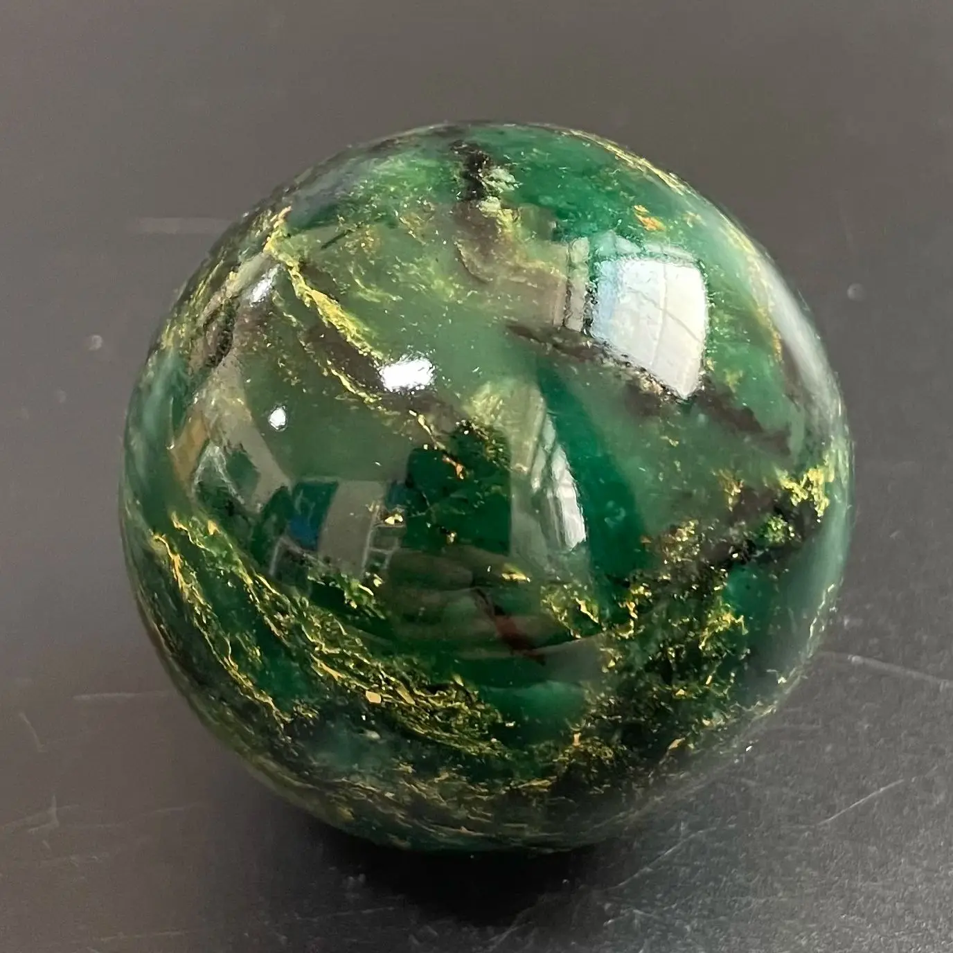 Натуральный драгоценный камень изумрудная Сфера Хрустальный Зеленый кварцевый