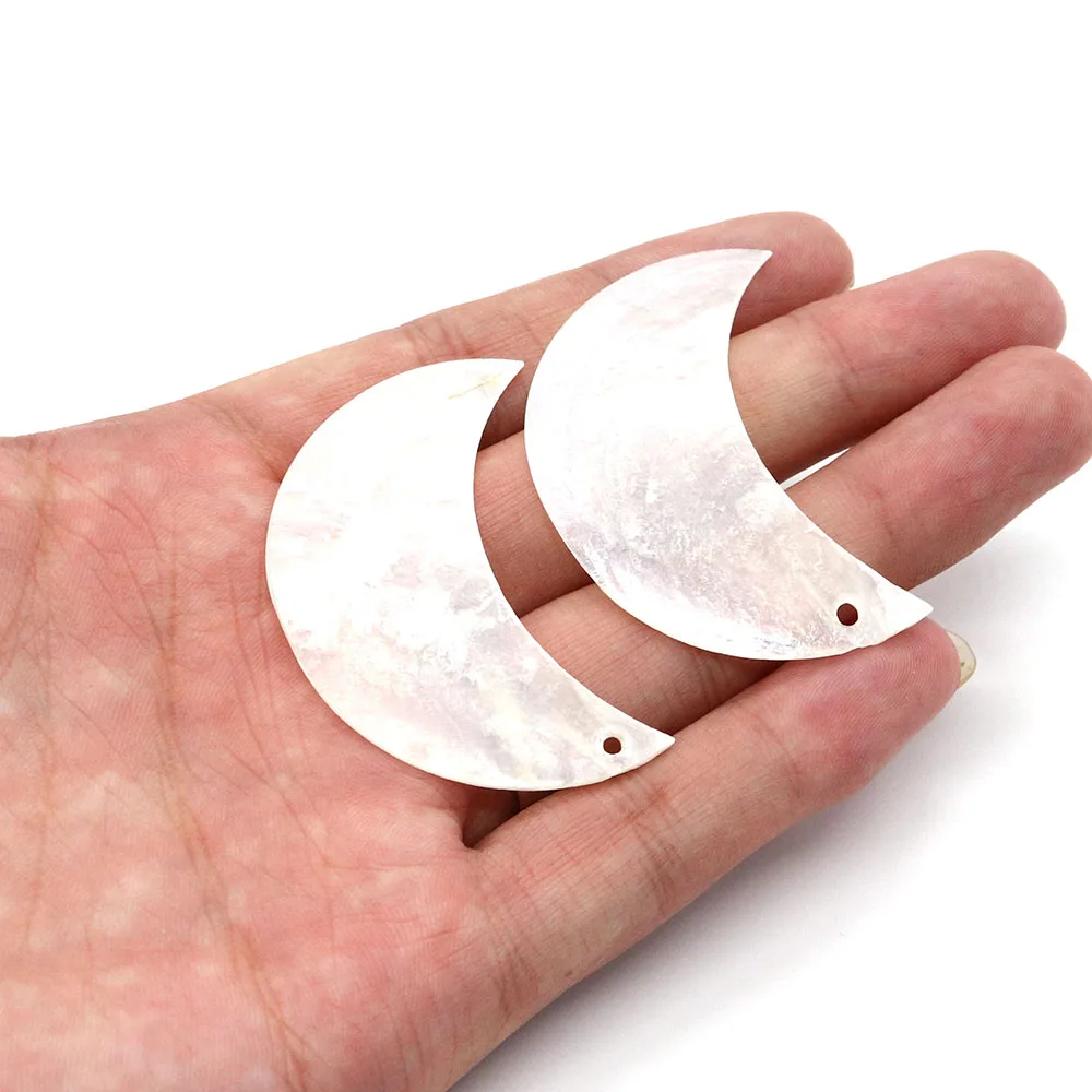 Натуральная подвеска в форме ракушки Луны 22x50 мм элегантная и модная женская