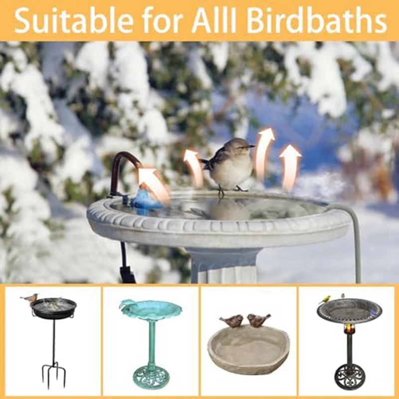 Нагреватель для ванны птиц Зимний уличный обогреватель 70-ватный ставок