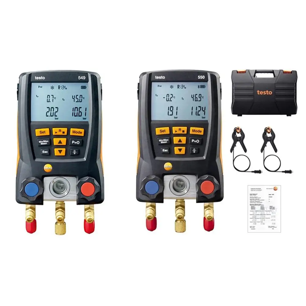 

Digital Manifold Gauge Testo 549/550 Refrigeration Air Pressure Gauge for Refrigerant Manifold Gauge Set