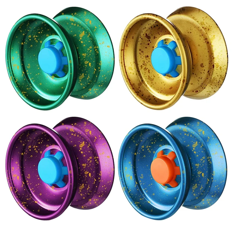 

4Pcs Alloy Responsive Yoyo Ball Colorful Responsive Ball Metal Beginner String Trick Ball for Beginners, Adults Players