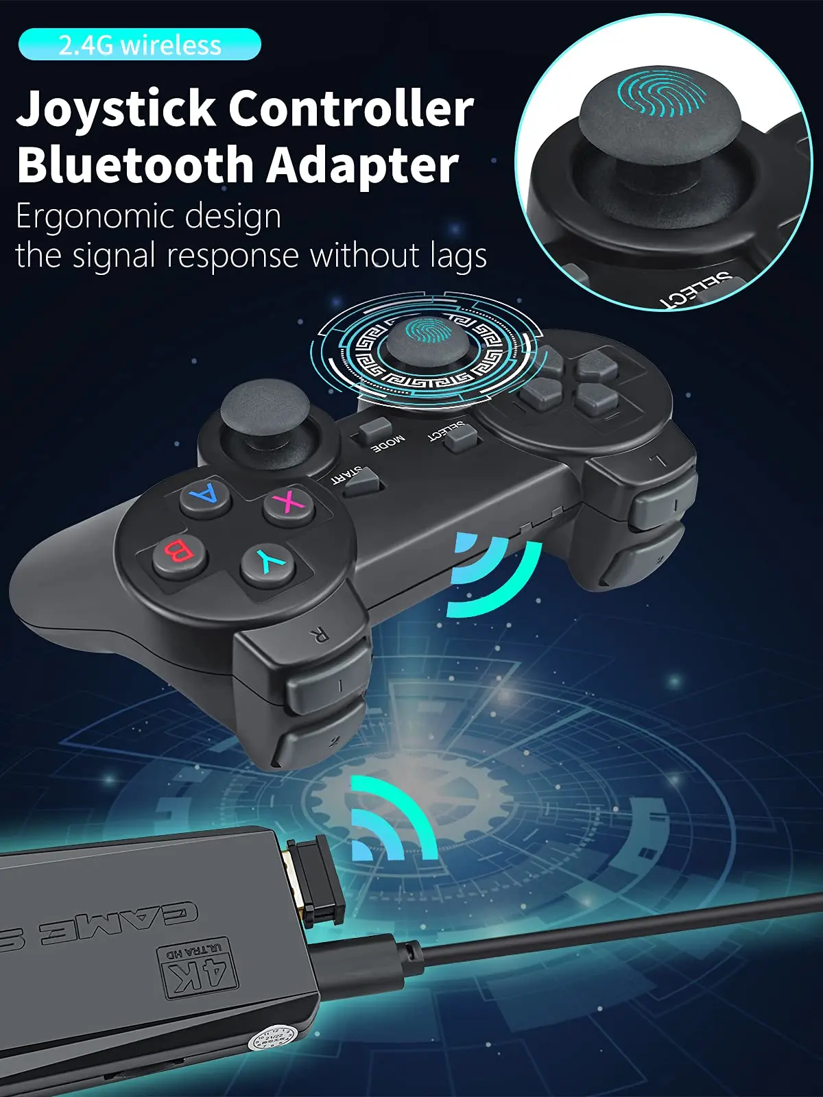 64G Game Stick Lite 4K Built-In 10000 Game Retro Game Console For PS1 GBA Wireless Controller for Gba KID Xmas Gift Dropshipping