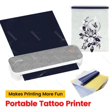 A4 Thermal Printers Wireless Tattoo Transfer Bluetooth USB Mobile Printer Machine Text PDF Document Printing Maker with Paper