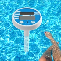 outdoor indoor pool and spa digital floating waterproof solar thermometer with fahrenheit celsius lcd display temperature