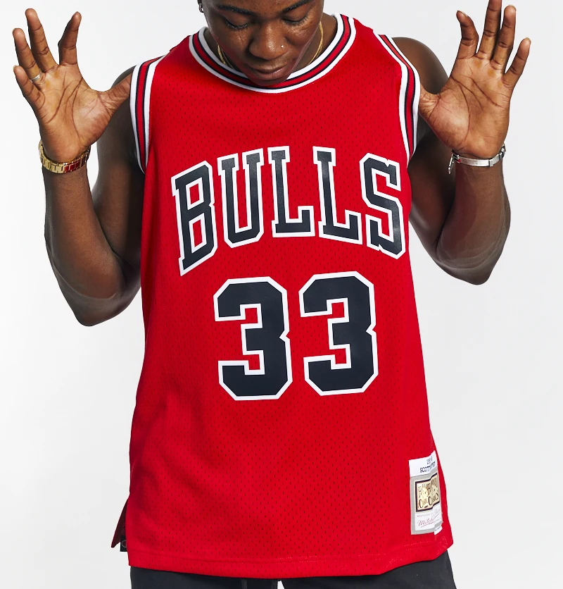 

New Basketball Jersey #33 Scottie Pippen Men Summer Cotton Tops Tees Print Short Sleeve Fashion Plus European T-shirts 2XL