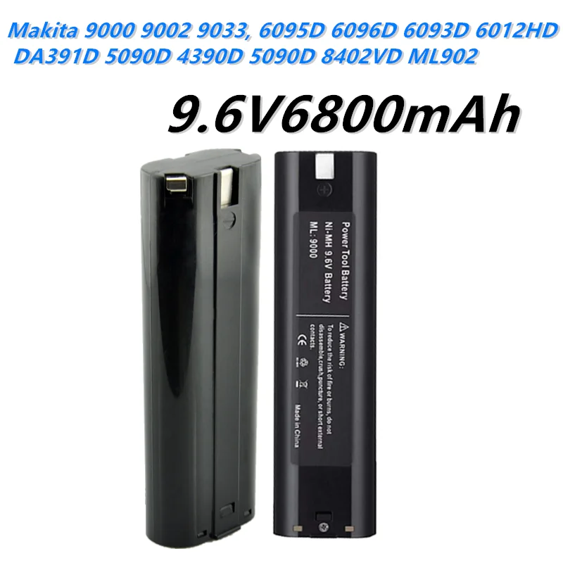

Сменный аккумулятор 9,6 в 6,8 Ач Ni-MH для Makita 9000 9002 9033, 6095D 6096D 6093D 6012HD DA391D 5090D 4390D 5090D 8402VD ML902