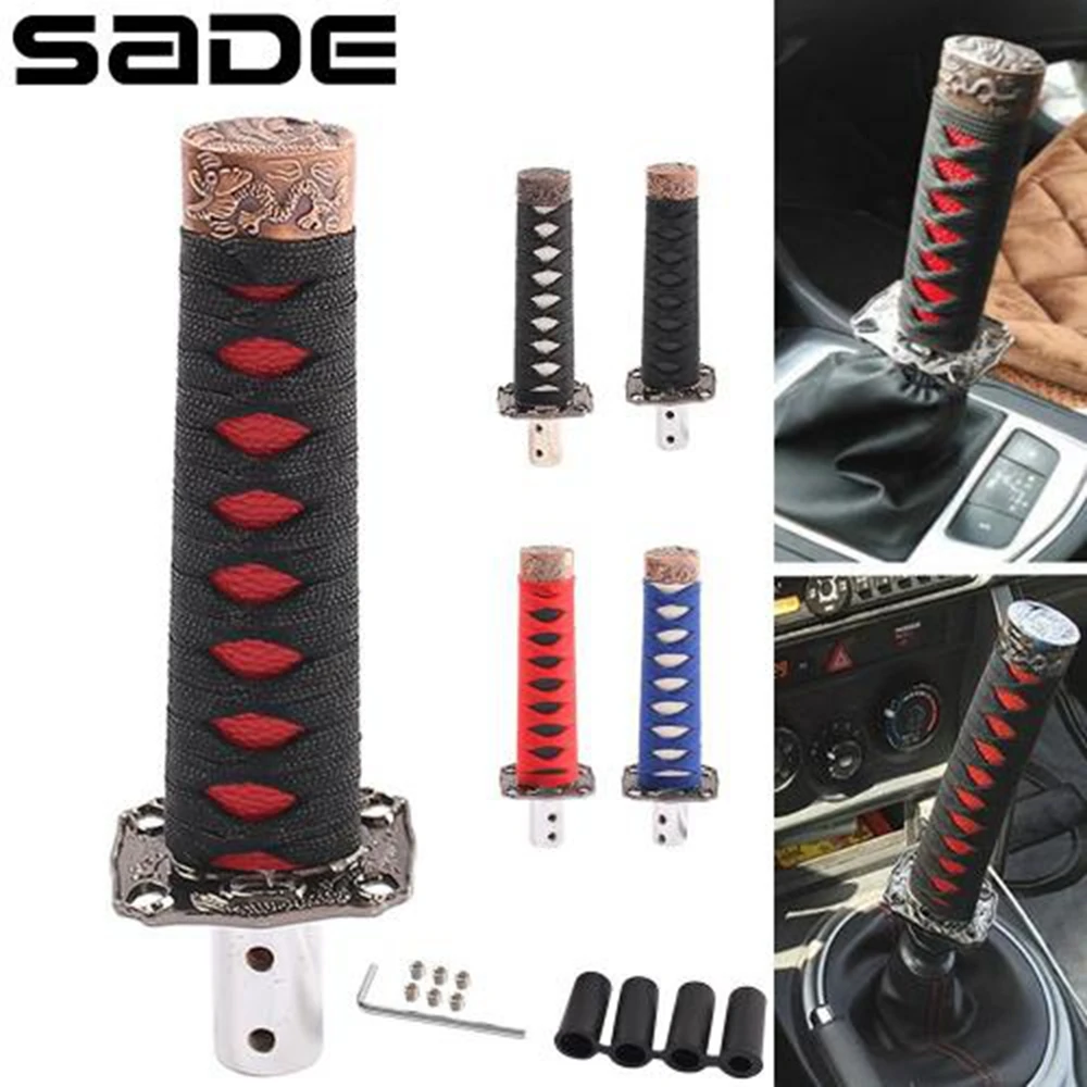 Универсальная ручка переключения передач JDM катана самурайский меч с адаптерами