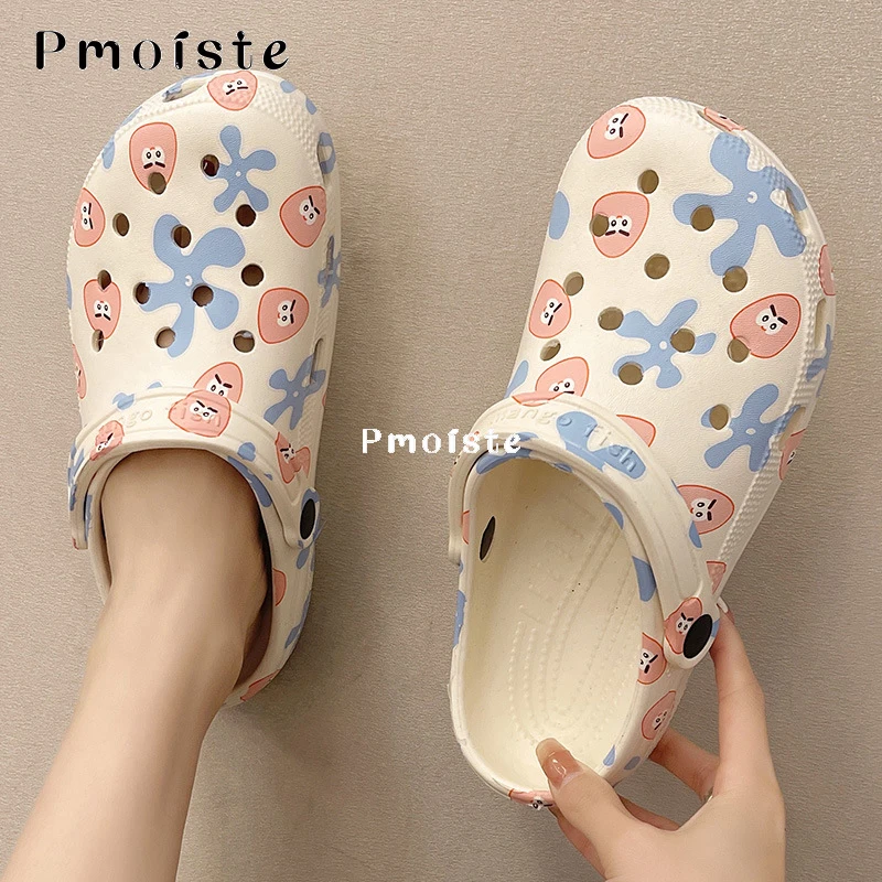 Slippers for Woman Animal Print Cute Summer Shoes Non-slip Cartoon Slipper Comfortable Wear-resistant Soft Girls Sandals Outdoor