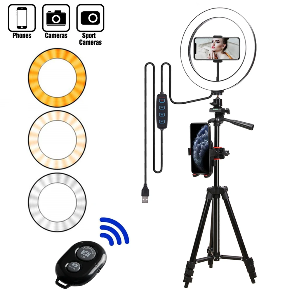 

Selfie Ring Lamp Led Ring Light Selfie With Tripod Ring For Selfie Phone Video Photography Lighting For Youtube Phone Holder