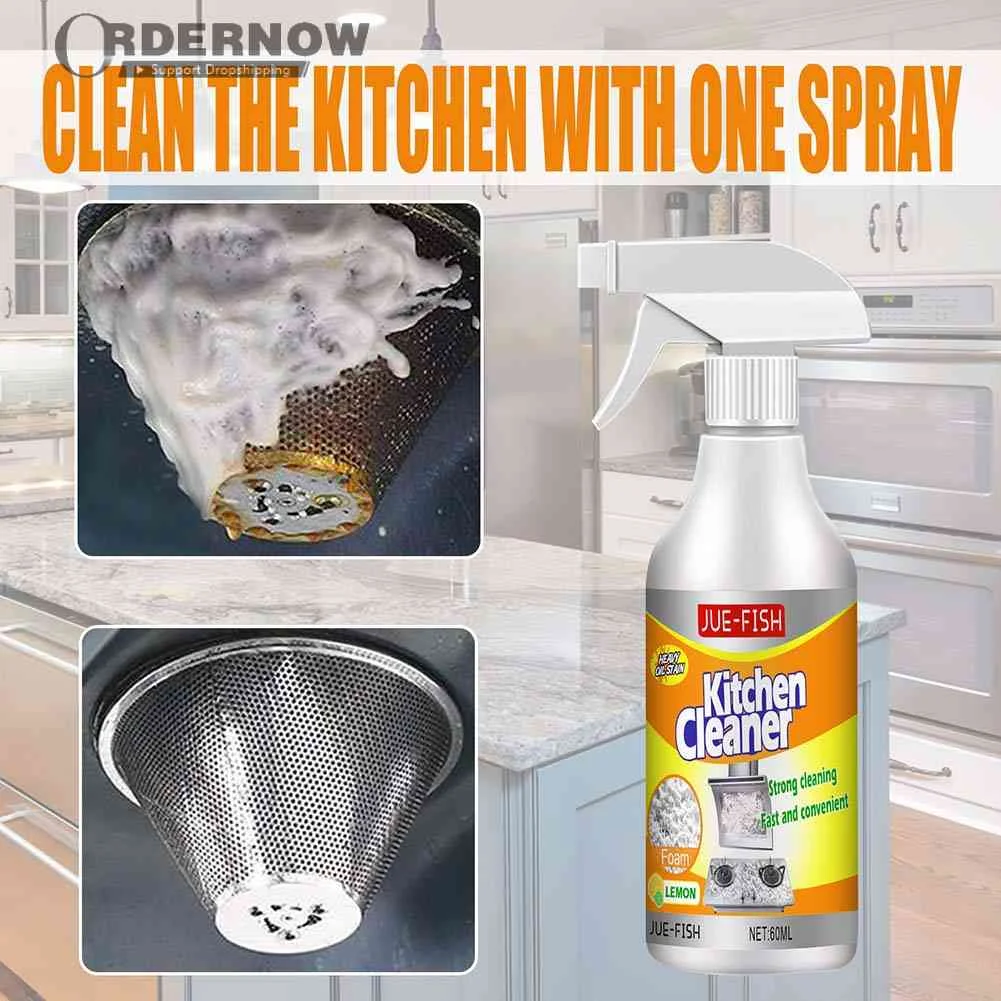 

Kitchen Heavy Oil Stain Foam Cleaner Multi-Purpose Degreasing Anti-Aging Cleaner Tools Stove Range Hood Cleaner
