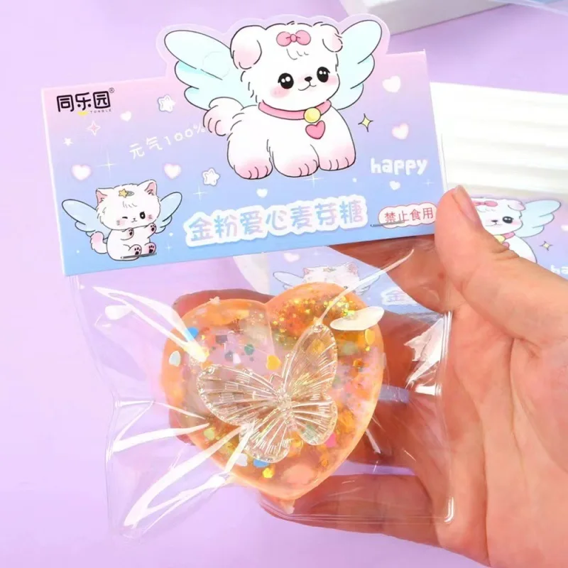 Новинка игрушка-антистресс Squish Миниатюрная игрушка-бабочка с блестками в форме