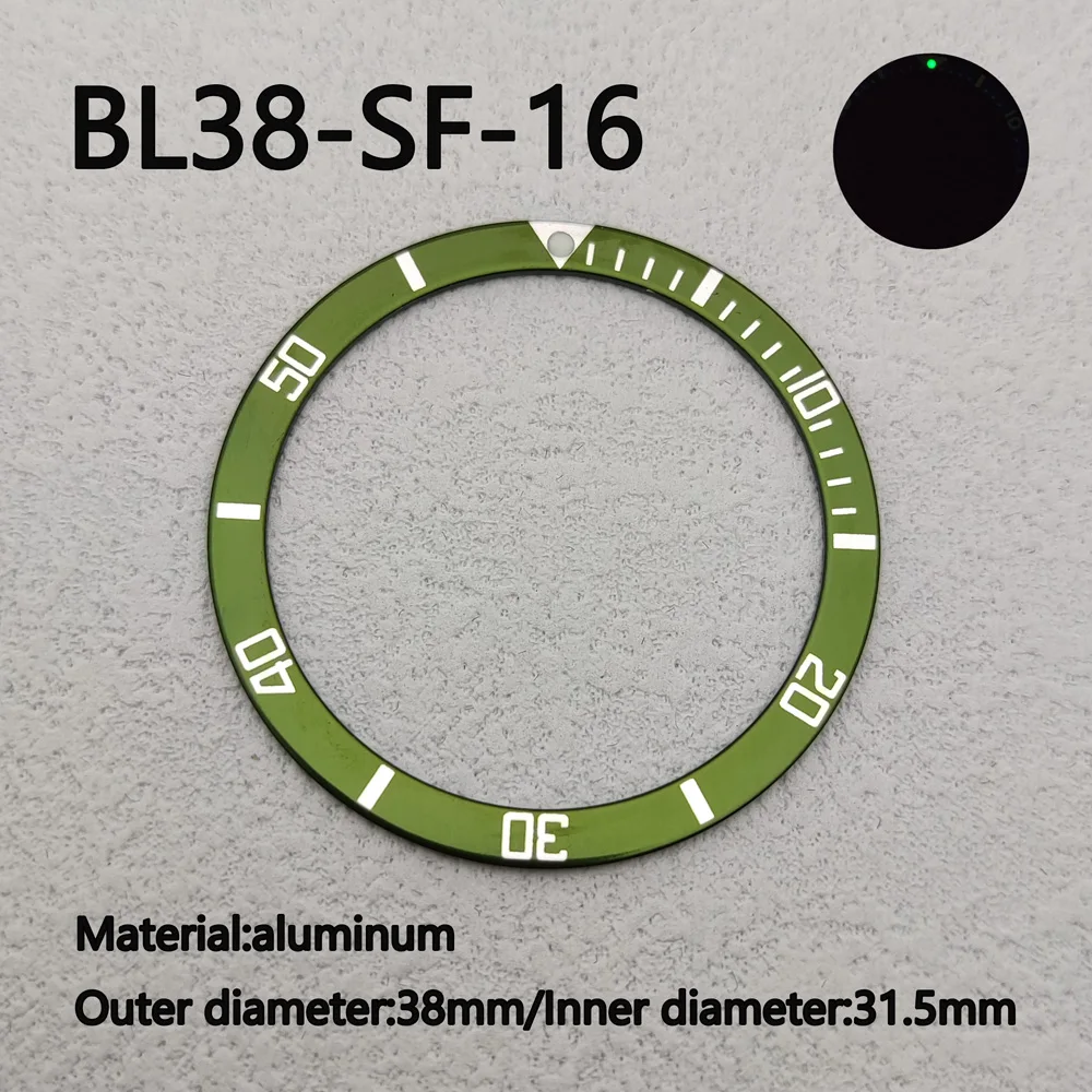 38mm *31.5mmWatch Bezel Insert Fits SKX007 SKX009 SRPD Watch Case Blue Style Two-tone Bezel Insert Men Watch