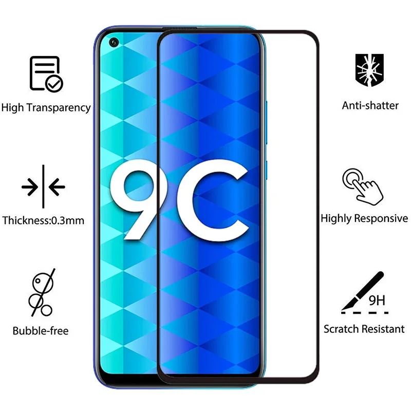 Защитный чехол из закаленного стекла 9d для huawei Honor 9c на Honor9c honer onor 9 c 6.39 защитная