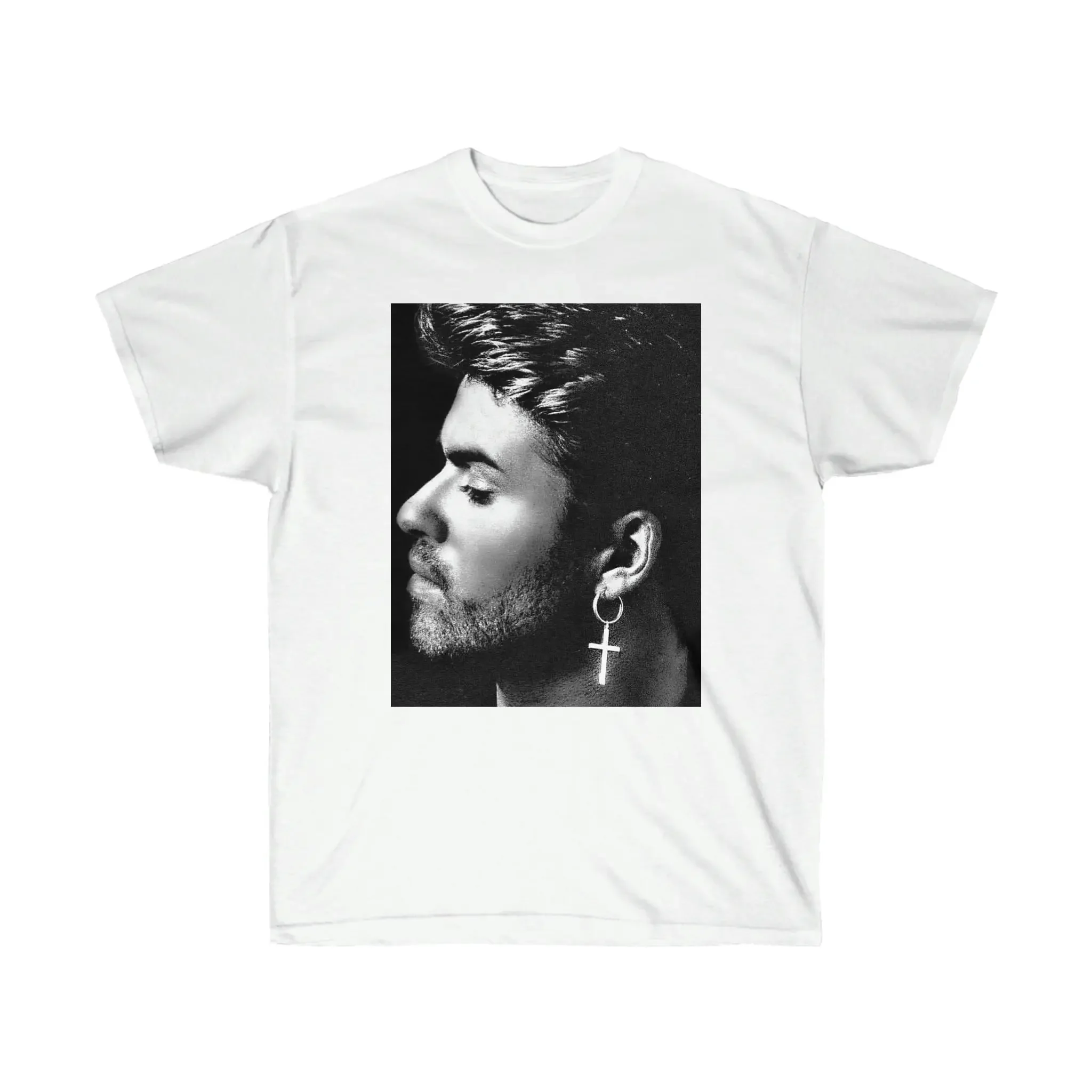 Футболка George Michael B &amp W из хлопка в стиле унисекс