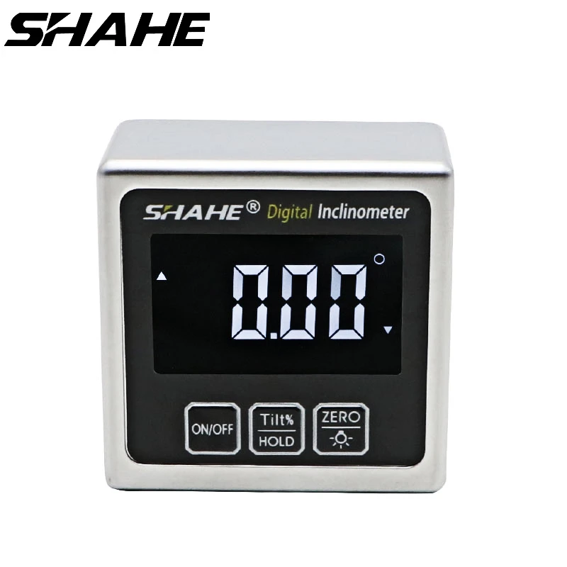 

shahe Aluminum Alloy Digital Level Box Protractor Angle Finder Level Gauge Bevel Inclinometer Magnetic Base in Bottom