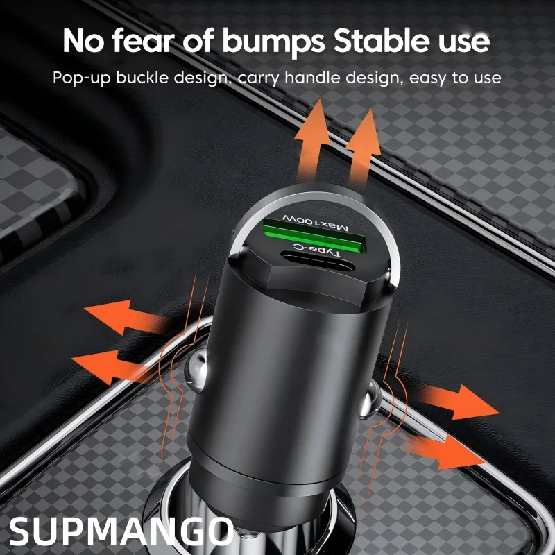 Компактное Автомобильное Зарядное Устройство USB Для Быстрой Зарядки