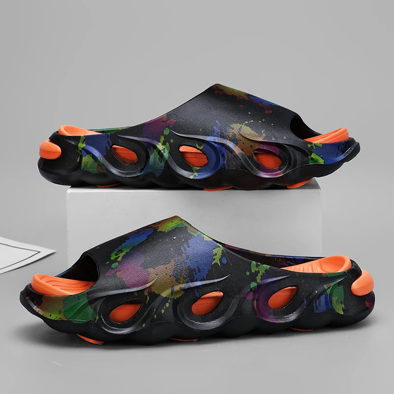 Летние тапочки для отдыха Нескользящие пляжные шлепанцы дома и ванной сланцы