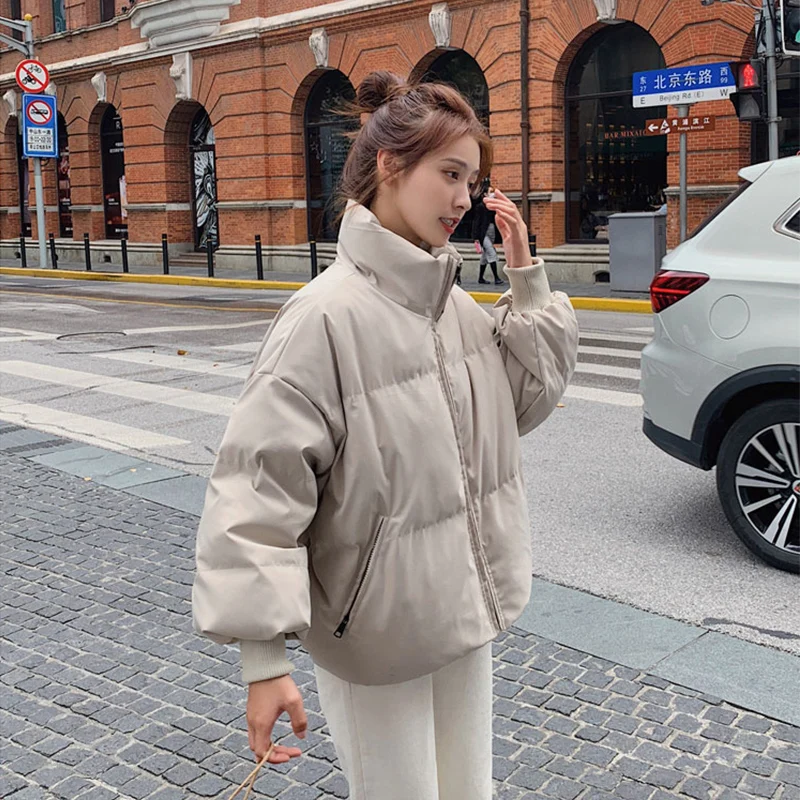 Winter Clothes Female Korean Casual Loose Hooded Student Cotton Jacket Streetwear Thickened Section Down Cotton Jacket Women