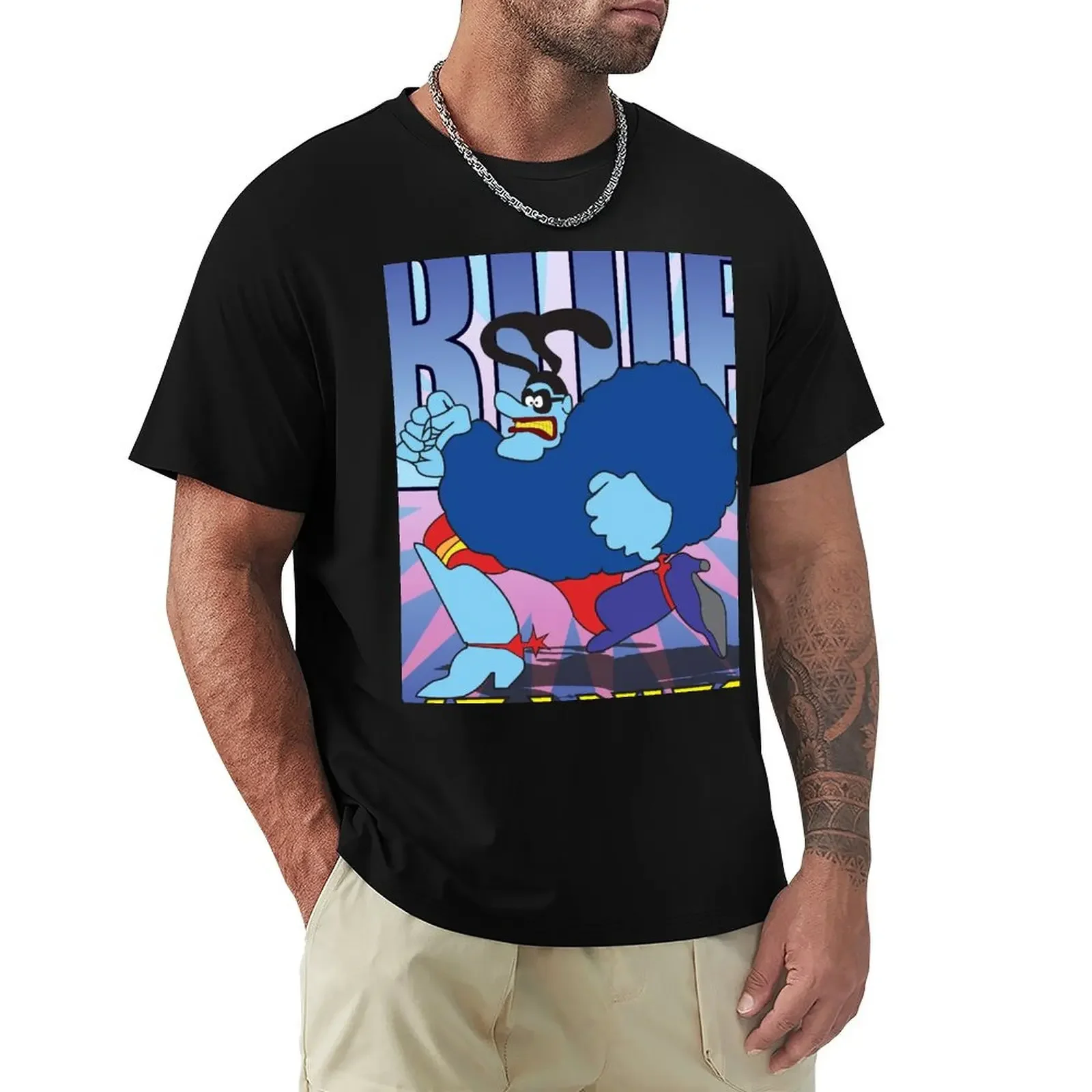 Blue Meanies T-Shirt vintage kawaii clothes street wear man t shirt men