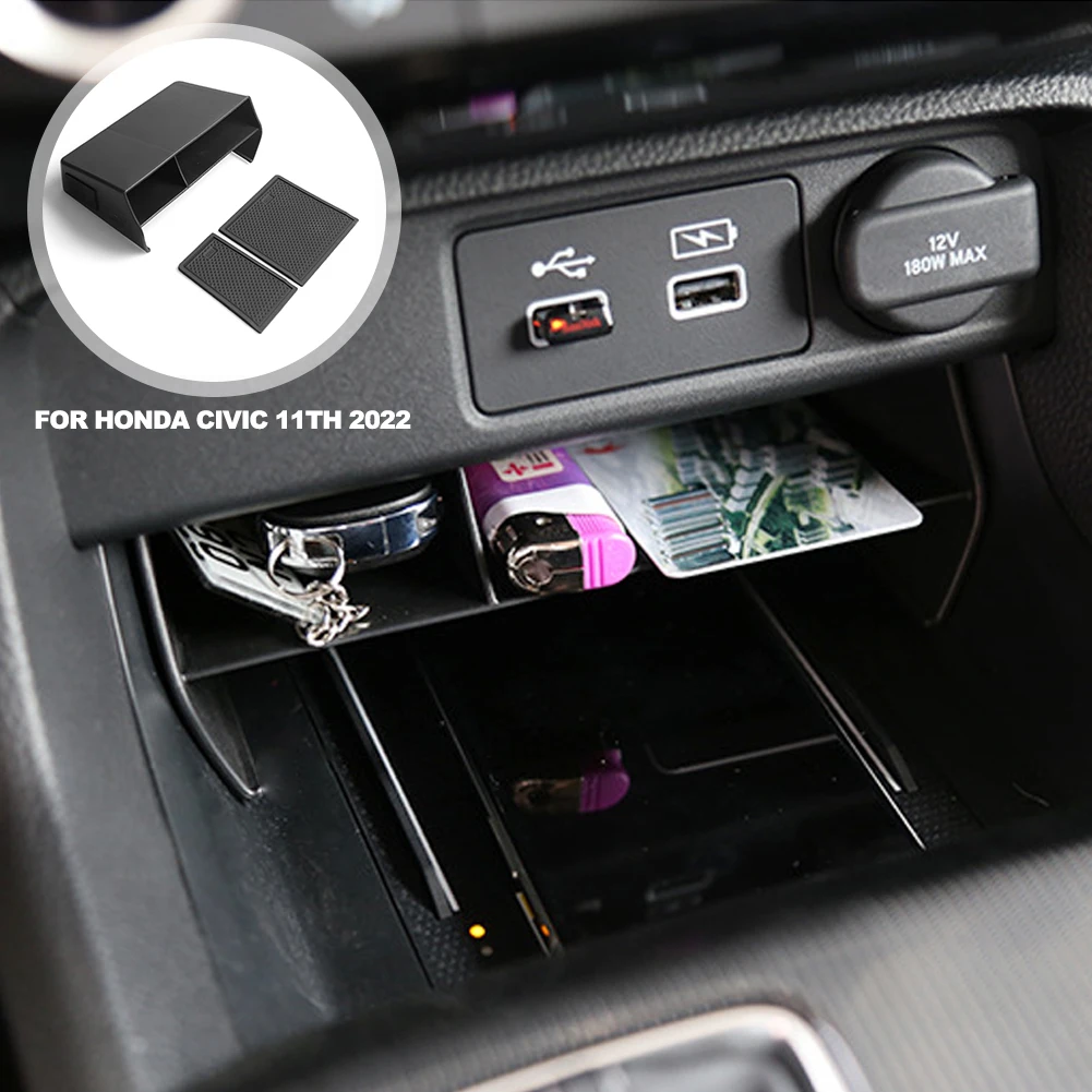 

Car Central Console Storage Glove Box Trims Holder Tray Interior Parts For Honda Civic 11th 2022 Car Accessories