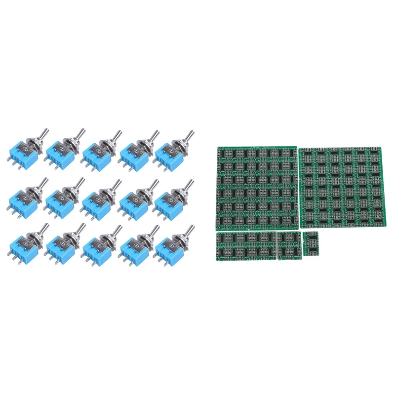 

15 Pcs AC 125V 6A SPDT ON-ON 3 Pin Latching Micro-Toggle Switch & 100PCS PAM8403 Super Mini Digital Amplifier Board