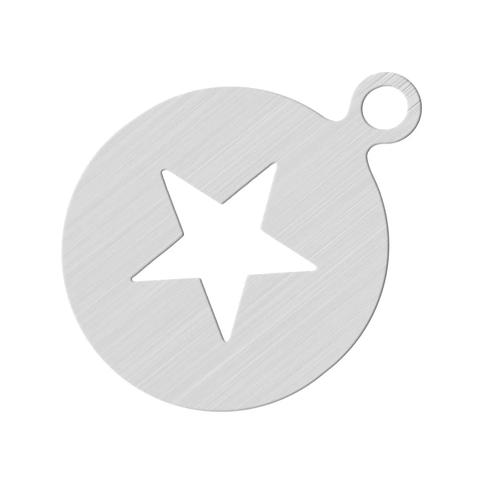 

Coffee Stencilstemplate Stencil Steel Decorating Cake Stainless Barista Templates Latte Sprinkle Star Christmas Cup Ramadan