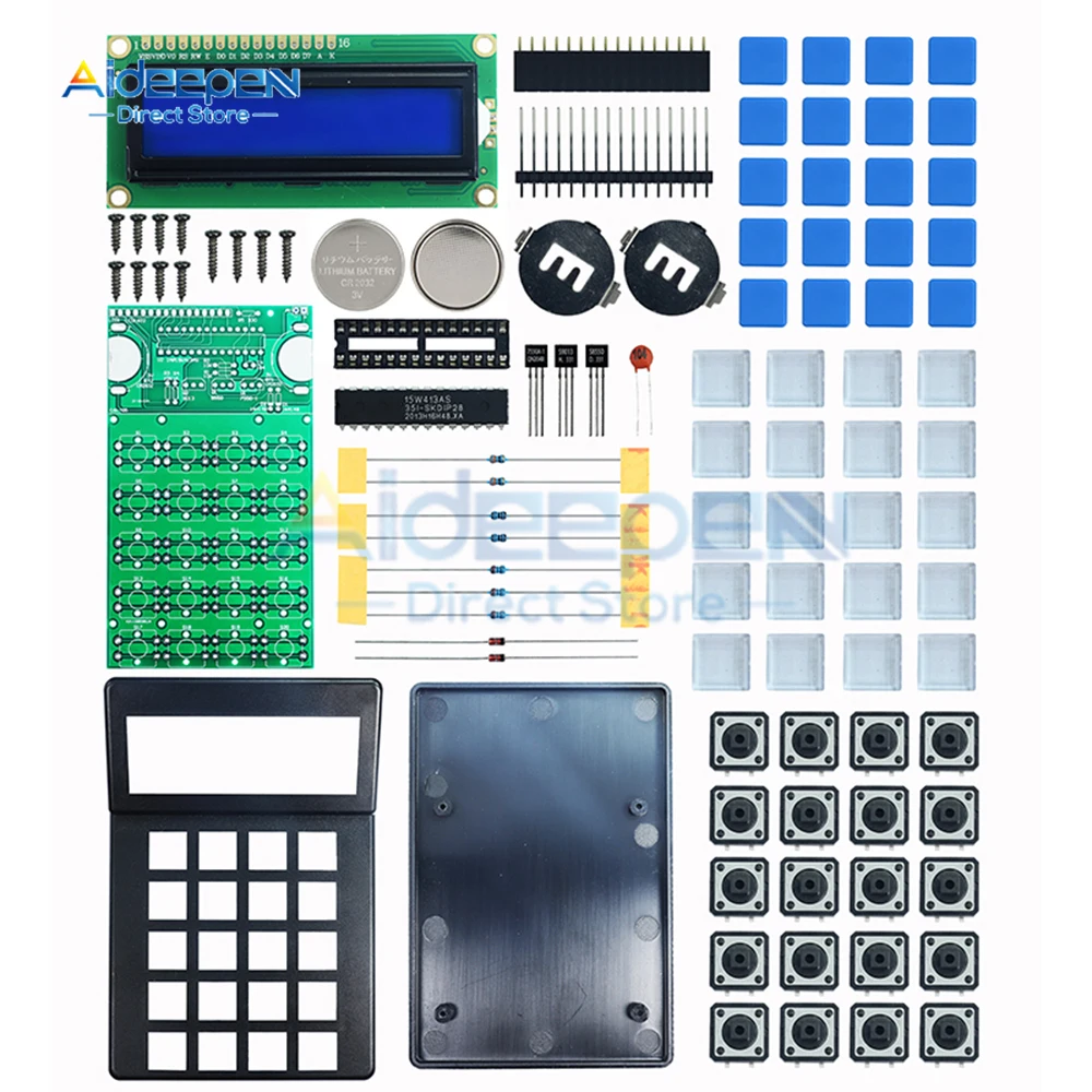 

LCD1062 Калькулятор экрана дисплея DIY Электронный комплект 51 Микроконтроллер Учебный экспериментальный производственный комплект Паяльная сборка