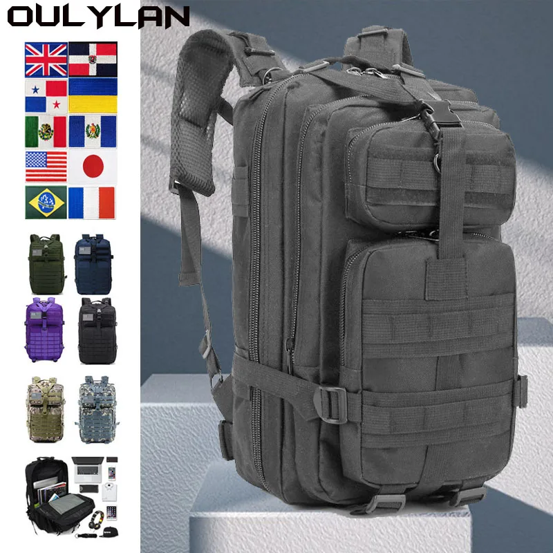 

Женский походный рюкзак OULYLAN, нейлоновый военный тактический Мужской ранец 900D, 30 л/50 л, водонепроницаемая сумка для походов и охоты, для кемпинга