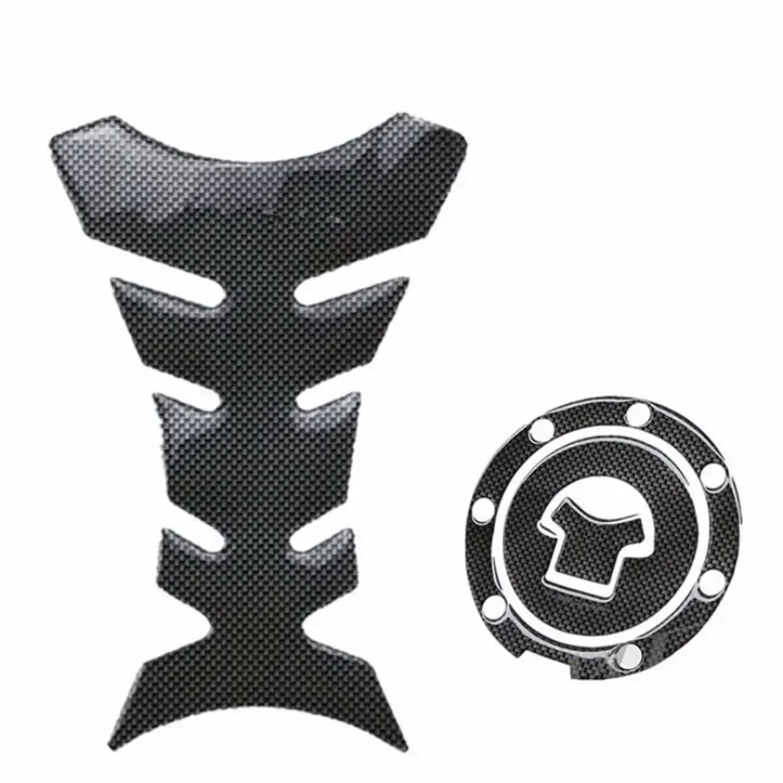 Волокнистая крышка топливного газа для гонок на мотоциклах защитная накладка