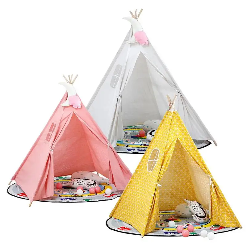 

1.6m Kids Tent Indoor Play House Wigwam For Child Portable Child Tipi Tents Teepee Toddler Ball Pit Girls Castle Baby Play Rooms