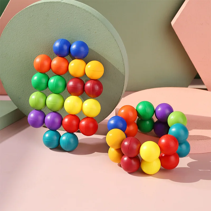 

5 шт. цветной 3D кубический шар, детские игрушки-Пазлы ручной работы, подарки на день рождения, детские игрушки, польза для гостей