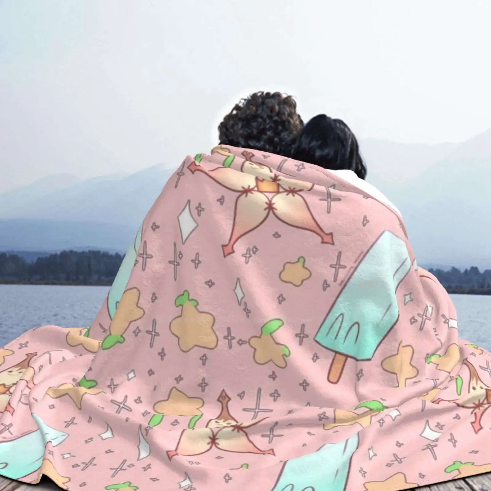 Узор Kingdom Hearts # 1 мягкое теплое одеяло Kh Square Enix Wayfinder морская соль мороженое Kairi Sora