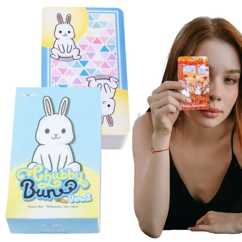 

Tarot Cards 78 Cards Thailand Tarot RWS System Tarot Chubby Bunny Tarot Rabbit Oracle Cards Rabbit Tarots Hare Deck Cute Gifts