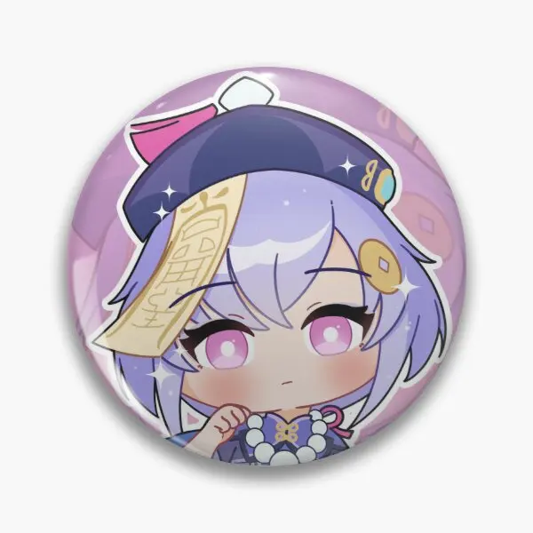 

Genshin Impact Qiqi мягкая пуговица, булавка для воротника, модный Декор, креативная Милая одежда, детской шляпы, ювелирные изделия для женщин