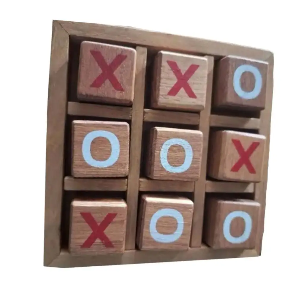 Деревянная игра Tic TAC Toe настольные игры забавная головоломка в помещении