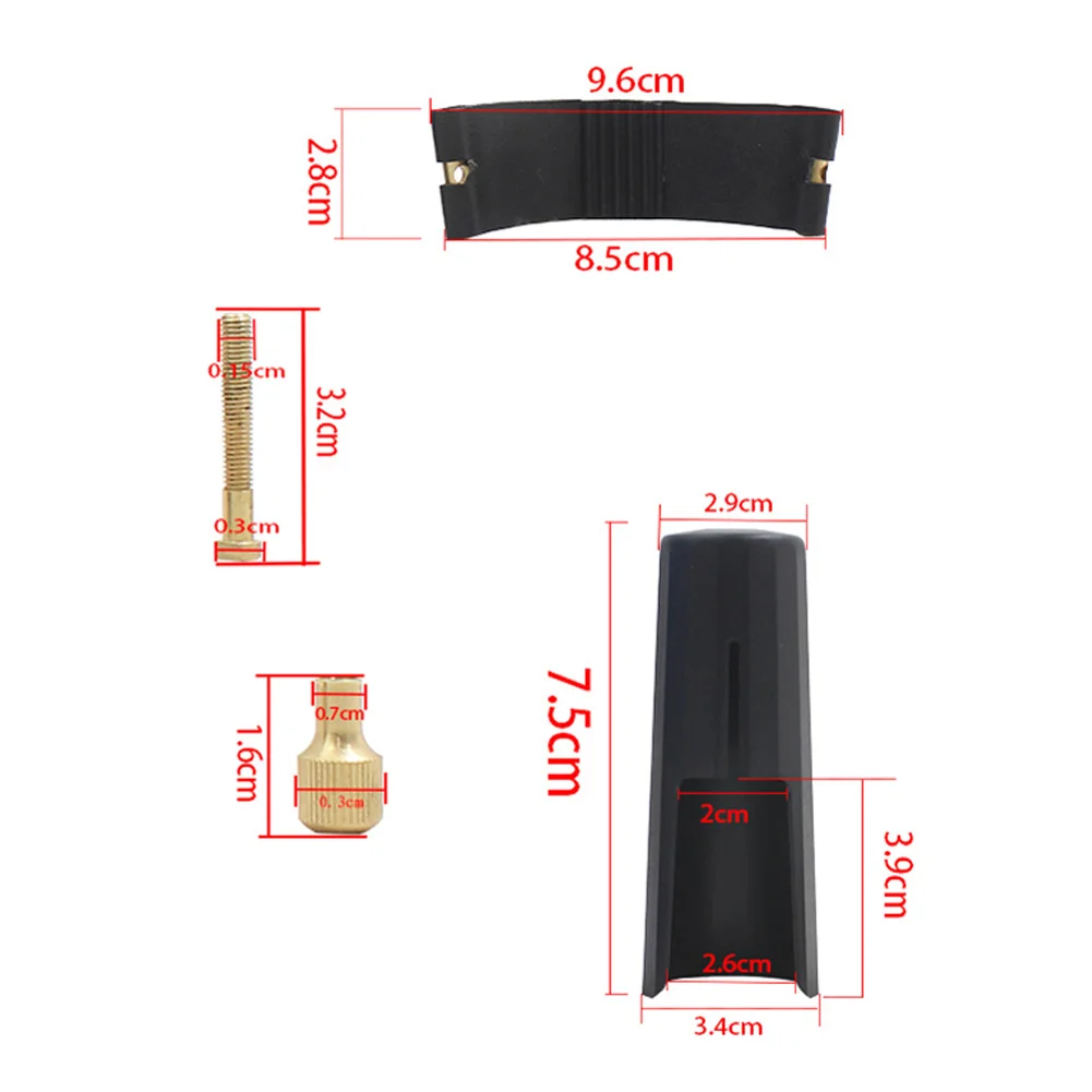 Alto Soprano Tenor Saxophone Mouthpiece Ligature And Cap Sax PU Leather Buckle Clamp Clarinet Clip Woodwind Instrument Accessory images - 6