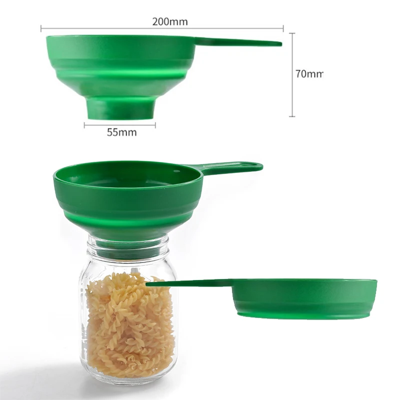 

Складная телескопическая Воронка Из ПП пластика, креативная Бытовая труба для дозирования жидкости с широким горлышком, кухонные принадле...