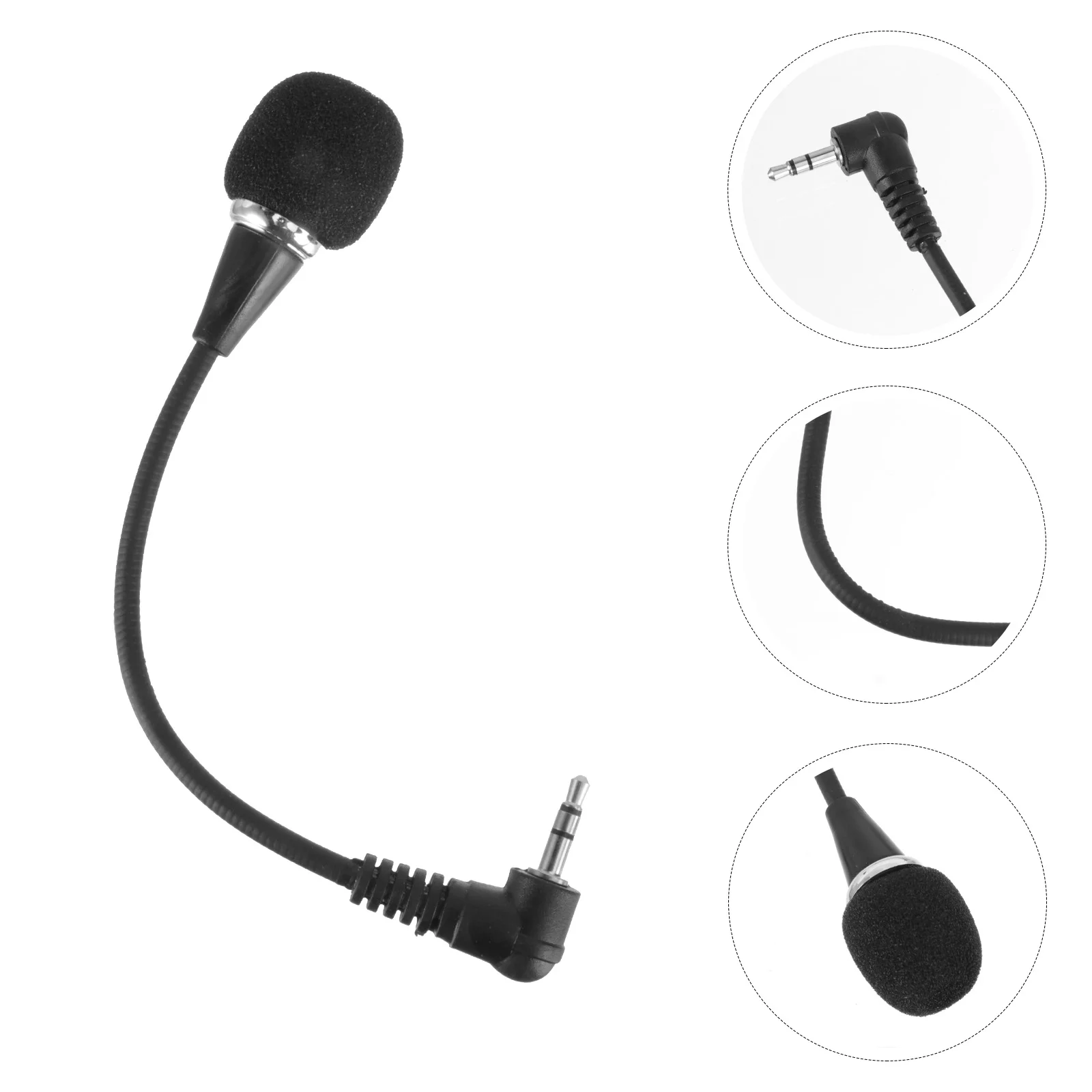 

Mini 35mm Flexible Microphone Mic for PC Laptop Notebook Skype MSN