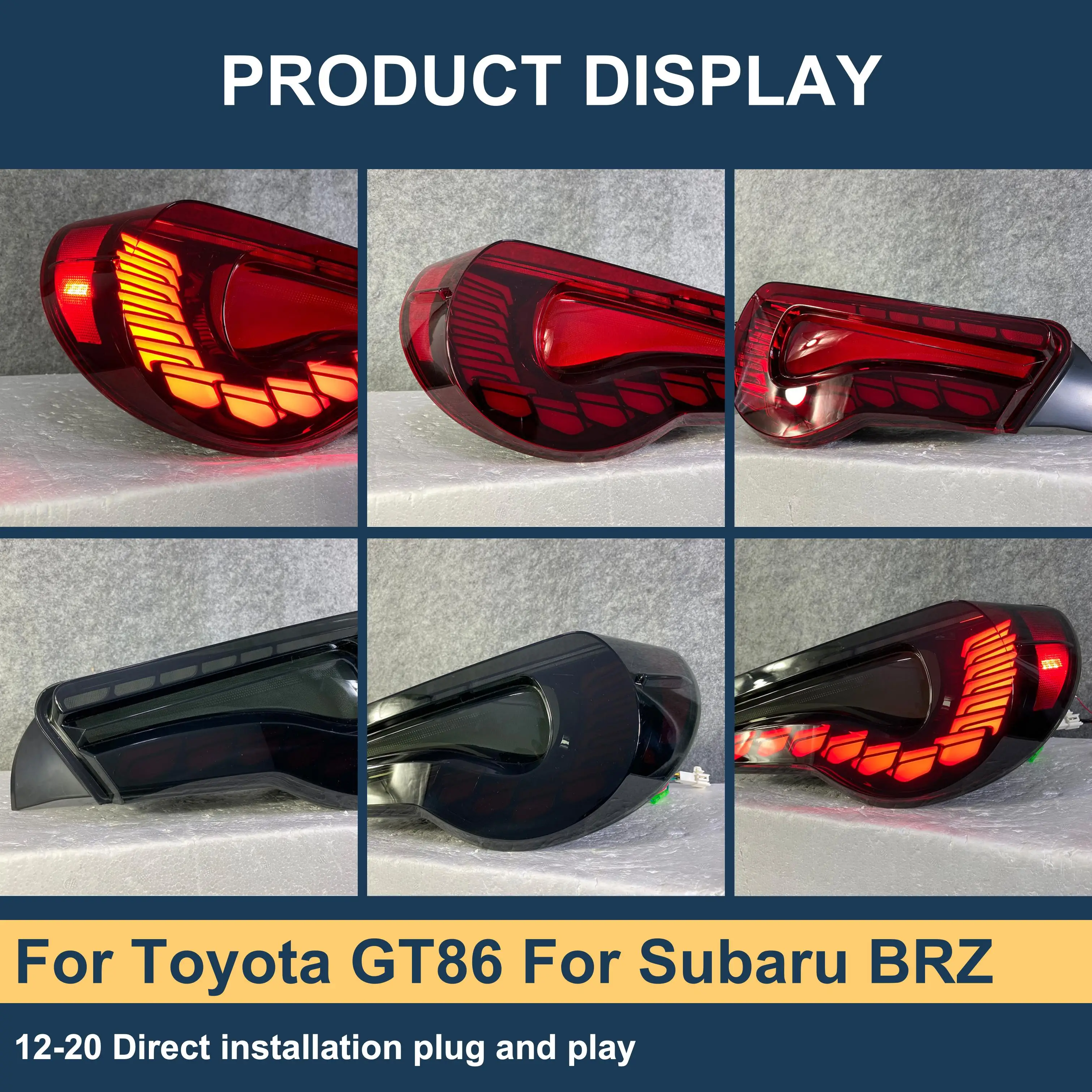 Задние фонари J ONE Car Auto Parts GT86 GTS для Toyota GT86 и Subaru BRZ 2012-2020 (art.: 3920da658ba4d) - 3920da658ba4d