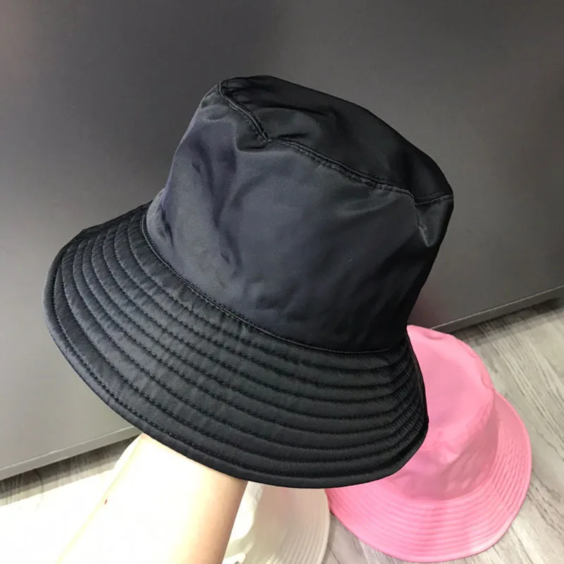 

Nylon Bucket Hats for Women Branded Sunscreen Panama Hat Men Pure Color Sunbonnet Fedoras Outdoor Fisherman Hat Beach Cap