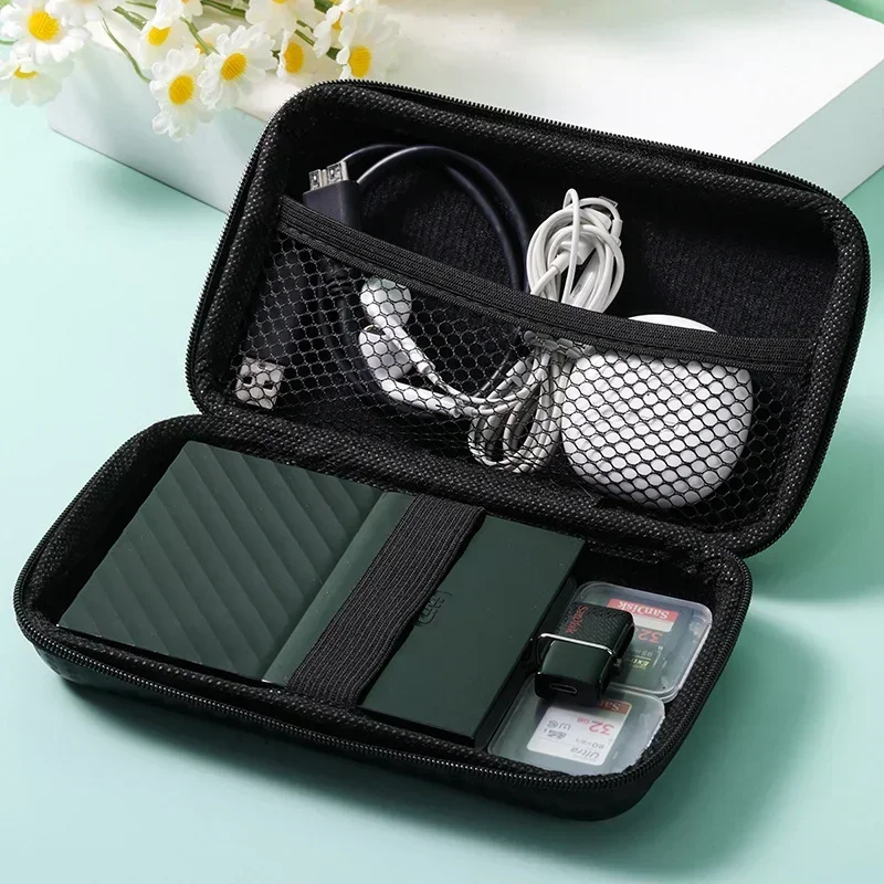 

U Disk Data Cable Zipper Bag Mobile Phone Charger Protection Mobile Hard Disk Bag Storage Folding Min Storage Pocket Pouch