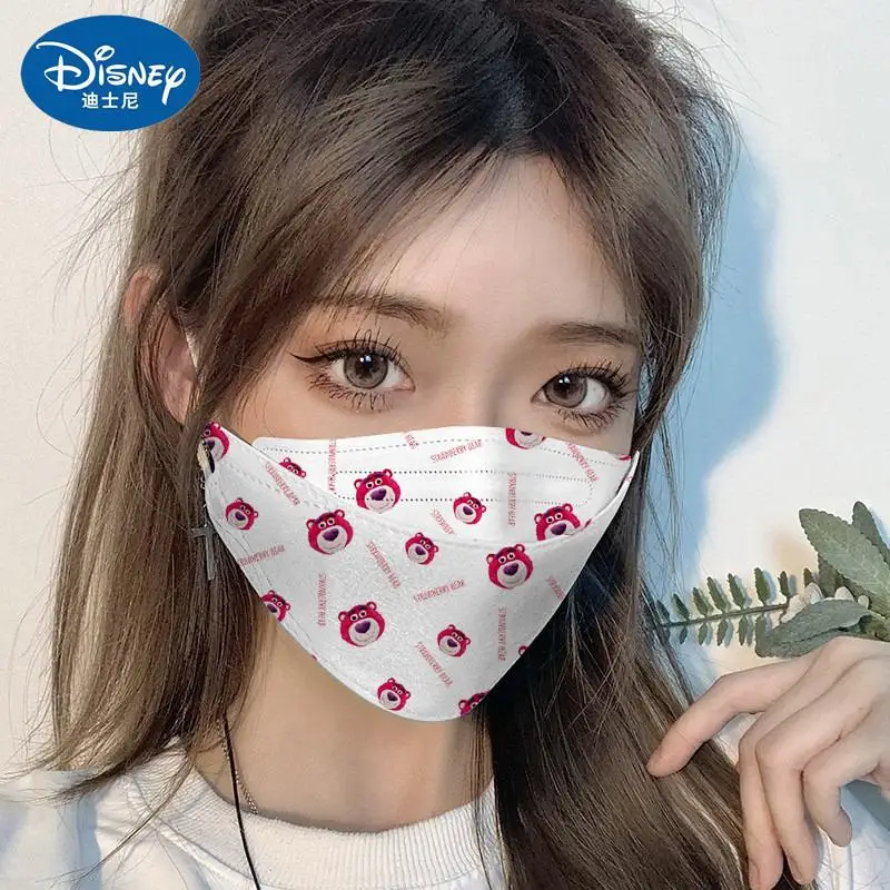 

Мультяшные 3d-маски Disney FFP2 для взрослых, Многоразовые Дышащие, в стиле Kawaii Lotso, 4 слоя, для девочек