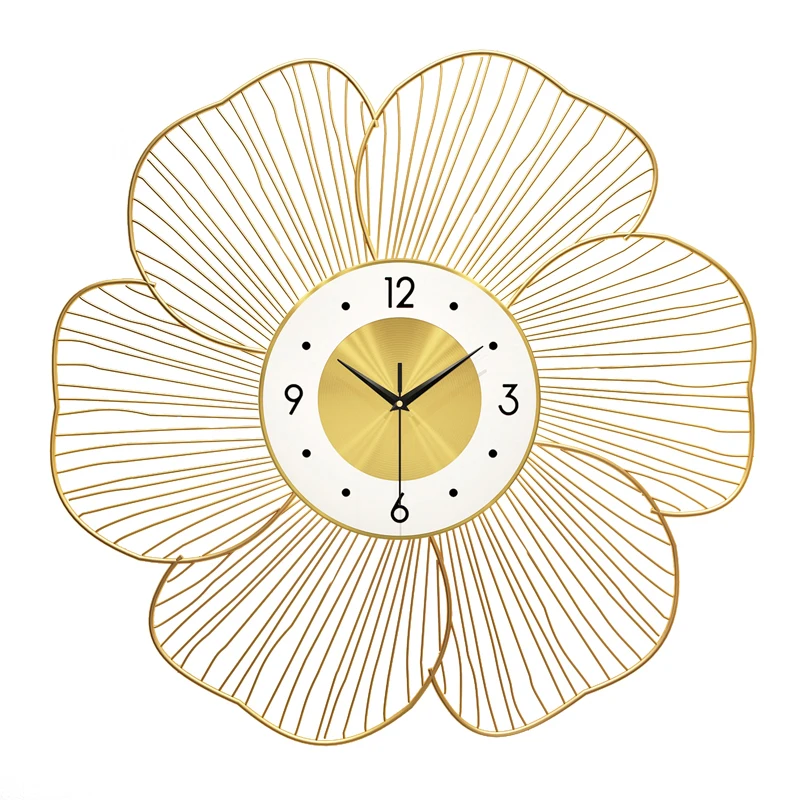 

Art Gold Watch Wall Large Silent Creative Nordic Novelty Minimalist Watch Wall Home Design Horloge Murale Wall Decor modern