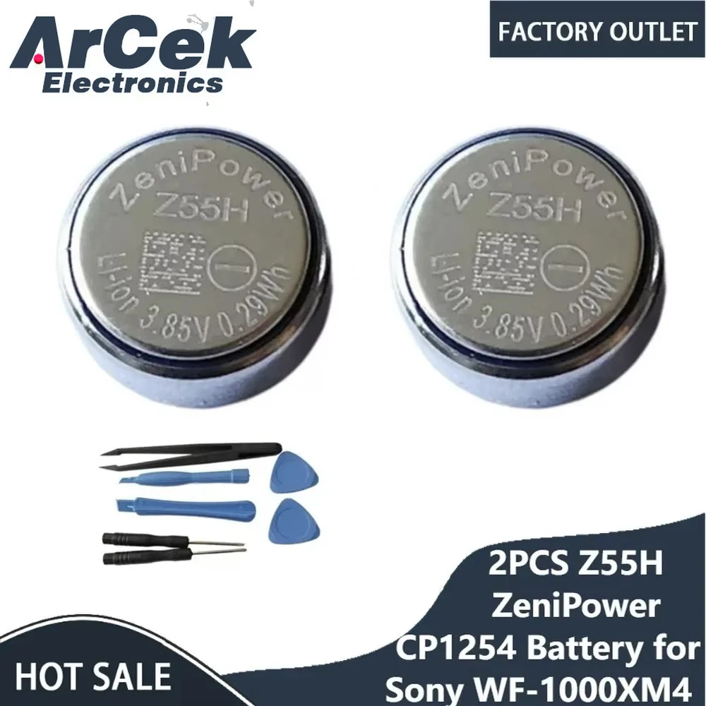 2 шт. оригинальный сменный аккумулятор для ZeniPower Z55H 3 85 В 75 мАч CP1254 Sony WF-1000XM4