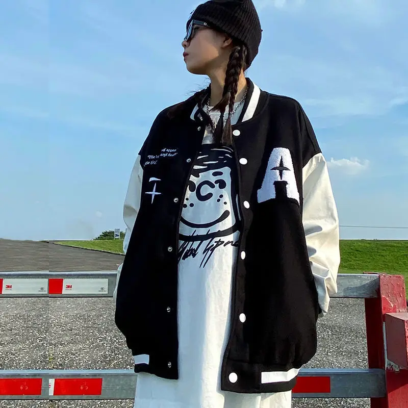 

Bomber Jacket Baseball Windbreaker Men Women Outerwear Streetwear Padded Outerwear Coats Spring Autumn Woman Top Clothes Baggy