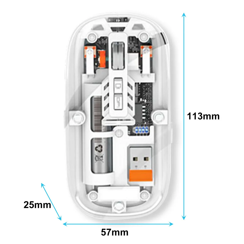 Беспроводная клавиатура и мыши комбинированный перезаряжаемый прозрачный